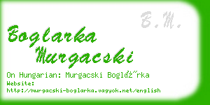 boglarka murgacski business card